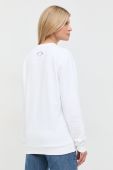 Бавовняна кофта BOSS жіноча колір білий з принтом (2531282)