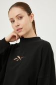 Кофта Reebok Studio Vector жіноча колір чорний однотонна