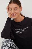 Кофта Reebok Modern Safari жіноча колір чорний з принтом