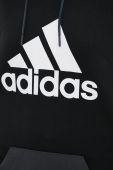 Бавовняна кофта adidas жіноча колір чорний з принтом (2528404)