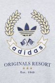 Бавовняна кофта adidas Originals жіноча колір сірий з аплікацією
