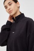 Спортивна кофта Reebok Meet You There жіноча колір чорний однотонна