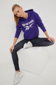 Кофта Reebok жіноча колір фіолетовий з принтом
