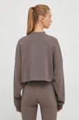 Кофта Reebok Studio Vector жіноча колір коричневий однотонна