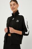 Кофта Puma Iconic T7 жіноча колір чорний з аплікацією 530078-01