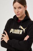 Кофта Puma жіноча колір чорний з принтом
