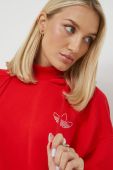 Бавовняна кофта adidas Originals жіноча колір червоний з принтом