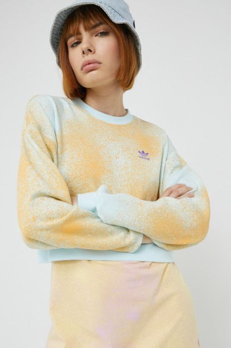 Бавовняна кофта adidas Originals жіноча  візерунок колір барвистий (2528447)