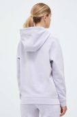 Кофта Guess жіноча з капюшоном з аплікацією колір фіолетовий