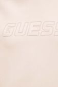 Кофта Guess жіноча колір бежевий з капюшоном з аплікацією (3448743)