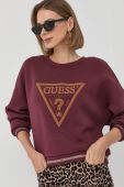 Кофта Guess жіноча колір бордовий з аплікацією (2631601)