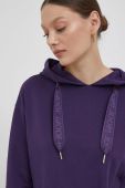 Кофта Joop! жіноча колір фіолетовий з капюшоном однотонна