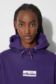 Кофта Ellesse жіноча колір фіолетовий з капюшоном з принтом SGP15922-LBlue