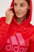 Тренувальна кофта adidas Performance жіноча колір червоний з принтом