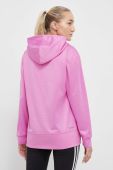 Тренувальна кофта adidas Performance колір рожевий з капюшоном з принтом