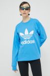 Бавовняна кофта adidas Originals жіноча  з принтом колір блакитний