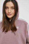 Кофта adidas Originals жіноча колір рожевий з капюшоном однотонна (2795981)