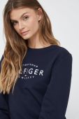 Бавовняна кофта Tommy Hilfiger жіноча колір синій з аплікацією (2603542)