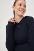 Кофта Tommy Hilfiger жіноча колір синій з капюшоном однотонна (2774360)