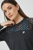 Спортивна кофта Fila Racharia жіноча колір чорний однотонна