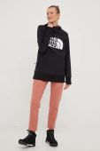 Спортивна кофта The North Face Tenko жіноча колір чорний з капюшоном з принтом