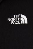 Бавовняна кофта The North Face жіноча колір чорний з капюшоном з принтом (2764866)