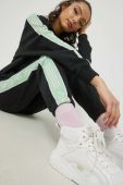 Бавовняна кофта adidas Originals жіноча колір чорний з капюшоном з аплікацією (2847278)