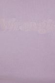 Бавовняна кофта Wrangler жіноча колір фіолетовий з аплікацією