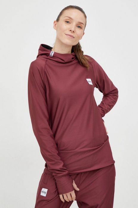 Функціональна кофта Eivy Icecold колір бордовий
