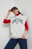 Кофта Tommy Jeans жіноча колір сірий з аплікацією (2596630)