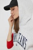 Кофта Tommy Jeans жіноча колір сірий з аплікацією (2596630)