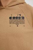 Бавовняна кофта Diadora жіноча колір бежевий з принтом