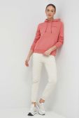 Кофта Peak Performance жіноча колір рожевий з капюшоном однотонна