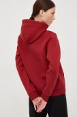 Кофта Peak Performance жіноча колір бордовий з капюшоном однотонна