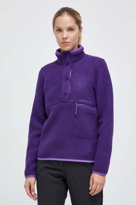 Спортивна кофта Peak Performance жіноча колір фіолетовий однотонна