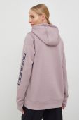 Кофта Burton жіноча колір фіолетовий з капюшоном з принтом