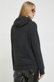Кофта Superdry жіноча колір чорний з капюшоном з принтом