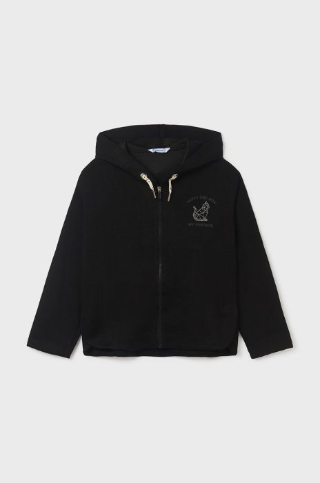 Дитяча кофта Mayoral колір чорний з принтом (2577822)