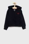 Дитяча кофта Tommy Hilfiger колір синій з капюшоном меланж