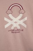 Дитяча бавовняна кофта United Colors of Benetton колір рожевий з принтом (2522332)