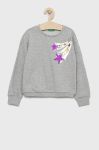 Дитяча бавовняна кофта United Colors of Benetton колір сірий з аплікацією (2713254)