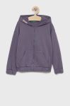 Дитяча бавовняна кофта United Colors of Benetton колір фіолетовий однотонна (2713262)
