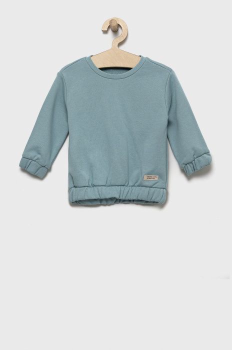 Дитяча бавовняна кофта United Colors of Benetton однотонна колір блакитний (2620805)