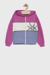 Дитяча кофта United Colors of Benetton колір фіолетовий однотонна (2680370)