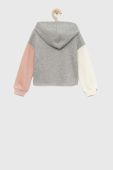 Дитяча кофта United Colors of Benetton колір сірий з капюшоном з аплікацією (2823732)