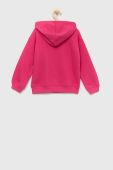 Дитяча кофта United Colors of Benetton колір рожевий з капюшоном з аплікацією (2823737)