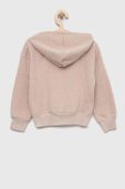 Дитяча кофта United Colors of Benetton колір бежевий з капюшоном меланж (2854825)