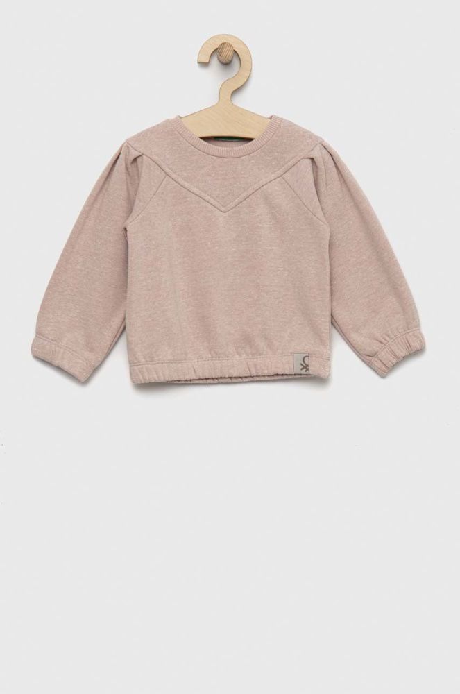 Дитяча кофта United Colors of Benetton колір рожевий однотонна (2816909)