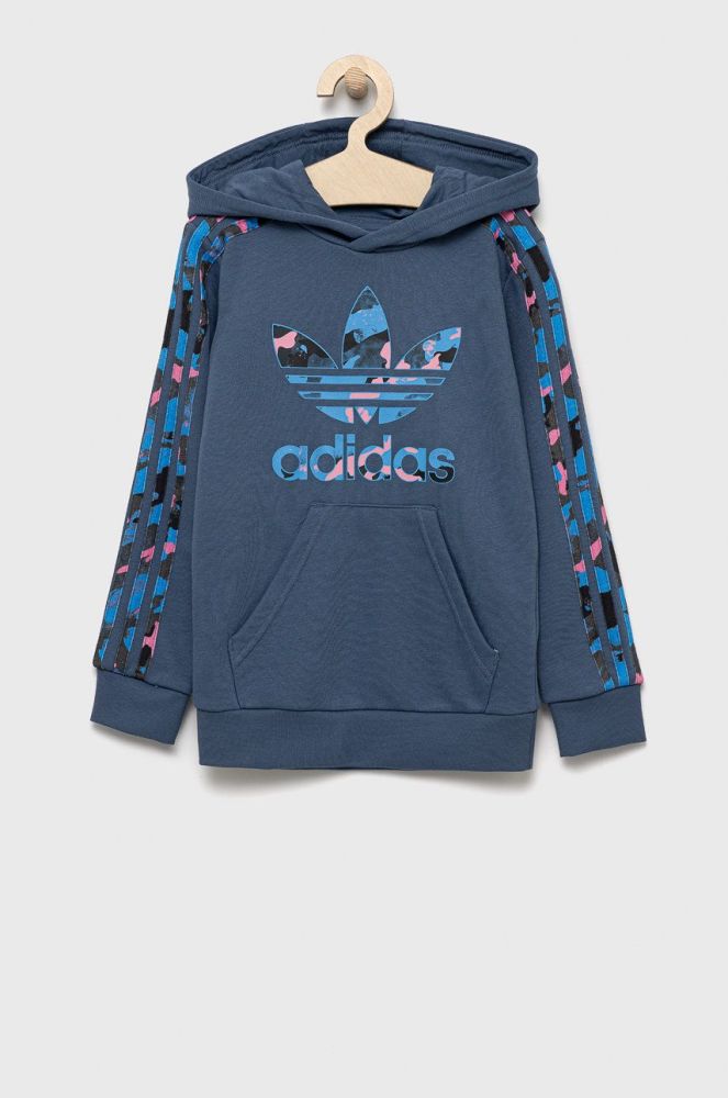 Дитяча кофта adidas Originals колір фіолетовий з аплікацією