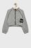 Дитяча бавовняна кофта Sisley колір сірий меланж